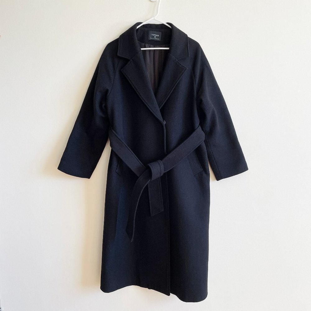 Toppies Wool Blend Wrap Coat Womens Size Small